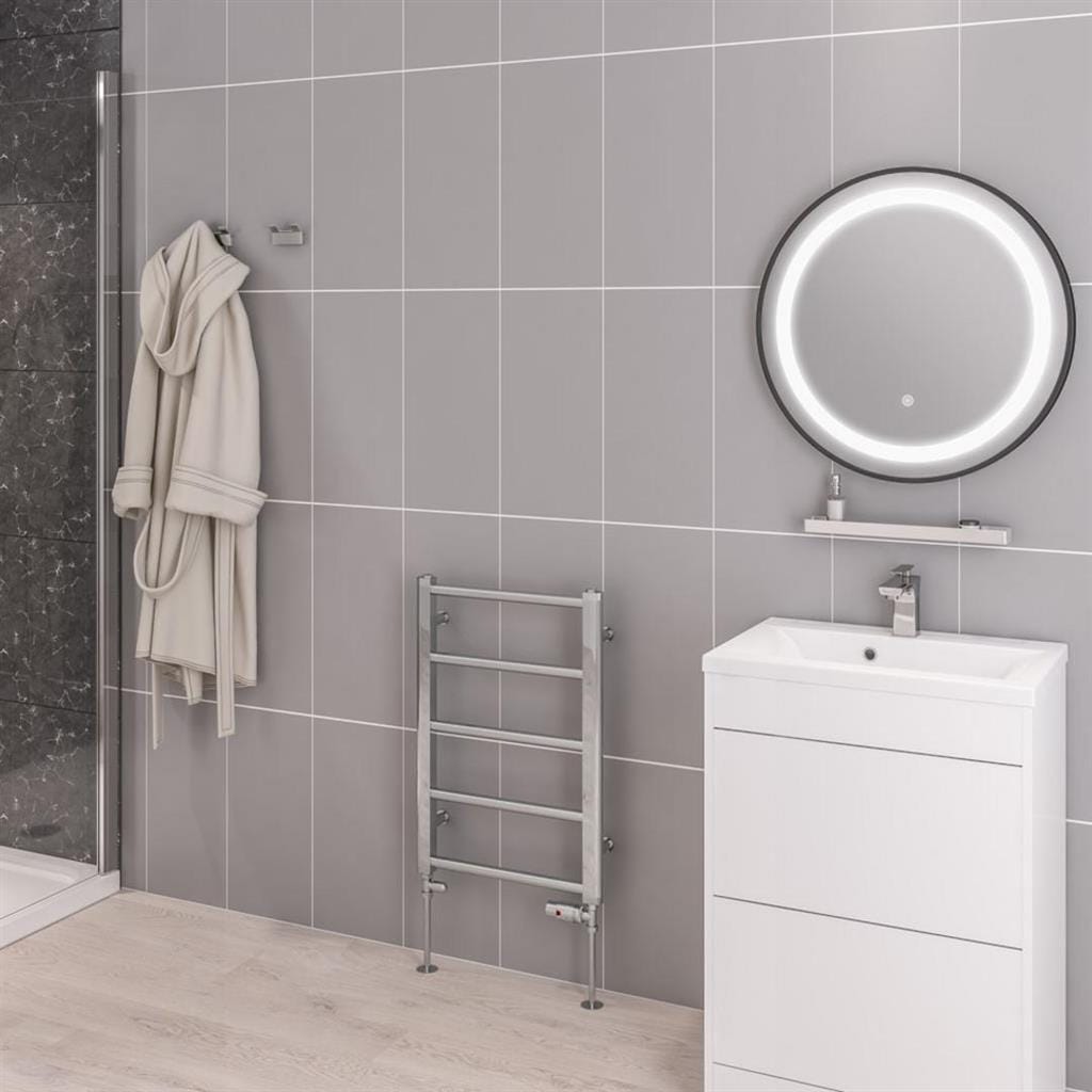 Eastbrook Ladder Rail 650 x 450 / Electric Only Eastbrook Tuscan Round Heated Towel Rail in Chrome