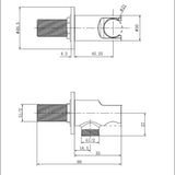 Imex Shower Brackets and Outlets Imex Round Wall Outlet Elbow with Handset Bracket