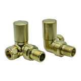 Reina Radiator Valve Brushed Brass Reina Crova Manual Radiator Corner Valves