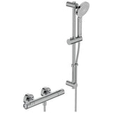 Ideal Standard Exposed Shower Set Ideal Standard Ceratherm T50 Exposed Thermostatic Shower Valve Set with Adjustable Riser and Handset in Chrome