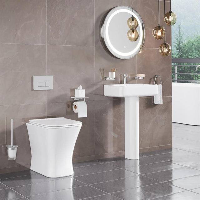 Eastbrook Back to Wall Toilet Eastbrook Beddington Rimless Back To Wall Toilet with Eco Vortex Flush and Soft Close Seat