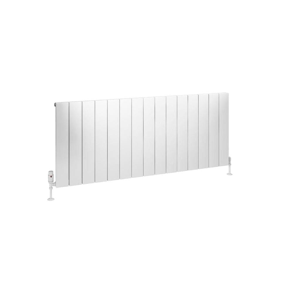 Eastbrook Panel Radiator Eastbrook Charlton Horizontal Aluminium Designer Radiator in Matt White