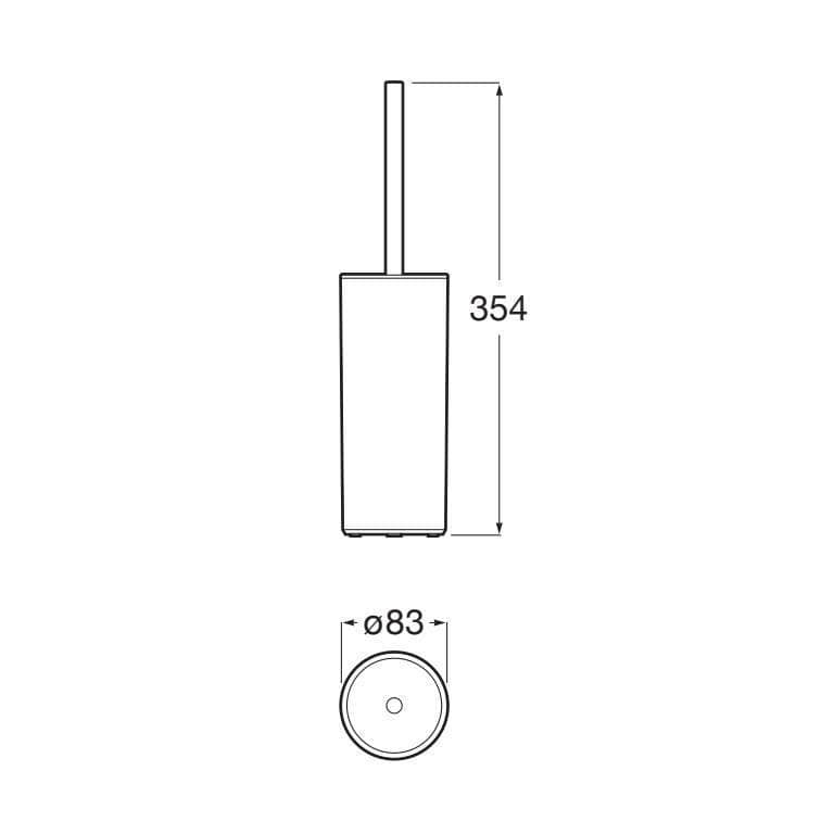 Roca Toilet Brush Roca Victoria Square Floorstanding/Wall Mounted Toilet Brush & Holder in Chrome