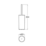 Roca Toilet Brush Roca Victoria Square Floorstanding/Wall Mounted Toilet Brush & Holder in Chrome