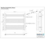 Eastbrook Wendover Straight Heated Towel Rail in Anthracite