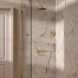 UK Bathroom Store Concealed Shower Set Brushed Brass / Ceiling Arm / 200mm Crosswater Module Shower Set 1 with Fixed Head and Pencil Handset