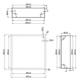 Crosswater Shower Niche Crosswater Square Shower Niche with LED - 305 x 305 x 80mm for Stud Walls