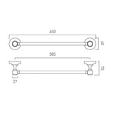 Vado Towel Rails and Rings Booth & Co. Axbridge 450mm Towel Rail