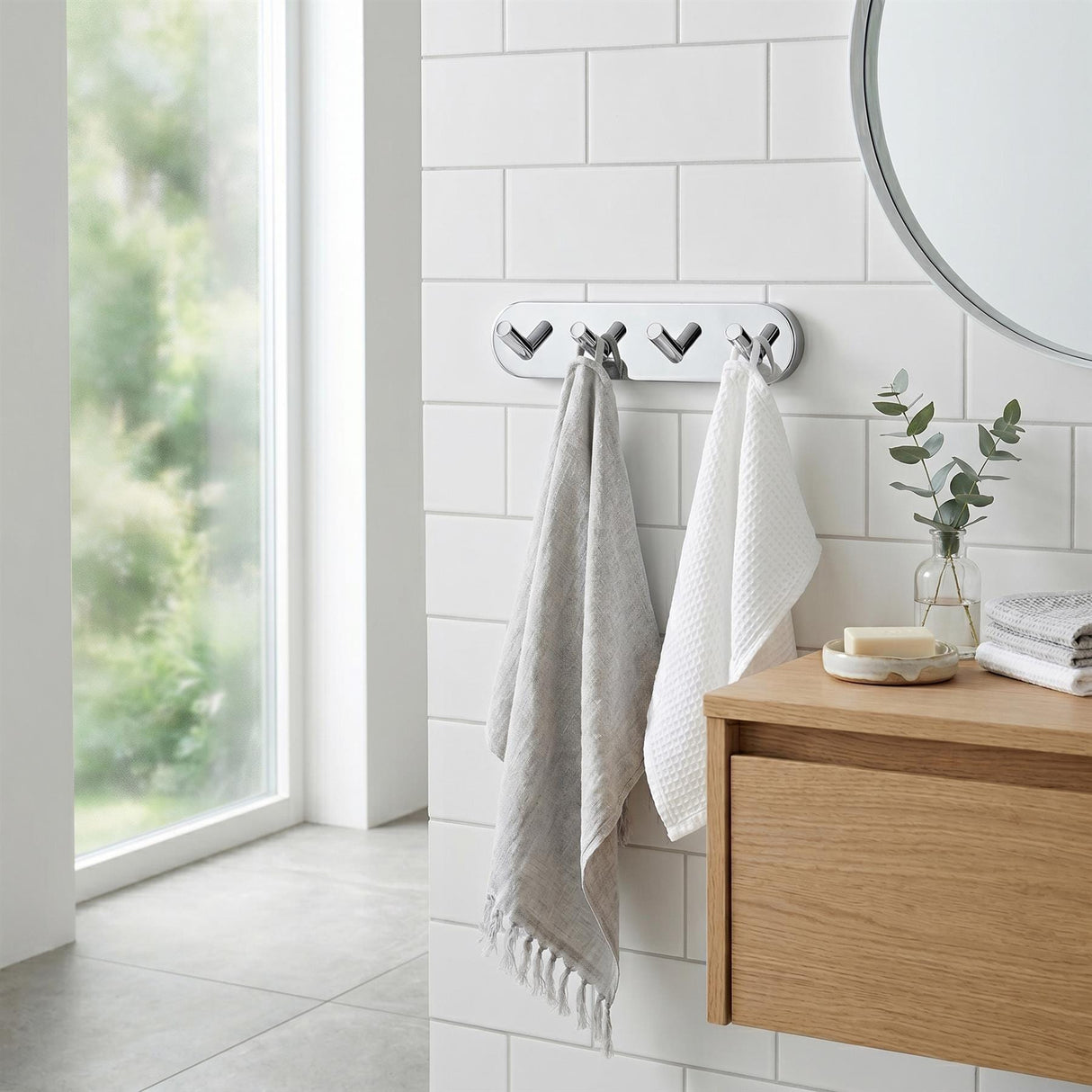 Smedbo Robe Hook Chrome Smedbo Home Quadruple Robe Hook