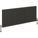 Aquarius Bathrooms Panel Radiator 600 x1470mm / Anthracite Aquarius Flat Double Horizontal Panel Radiator