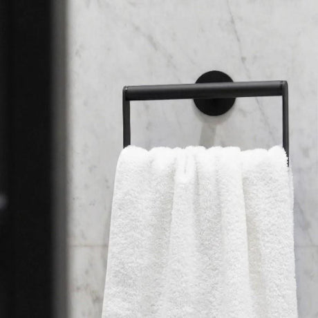 Smedbo Towel Rails and Rings Matt Black Smedbo Dot Self-Adhesive Towel Ring