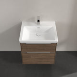 Villeroy & Boch Wall Mounted Vanity Unit Villeroy & Boch Subway 3.0 Wall Hung 600mm Two Drawer Vanity Unit with Basin