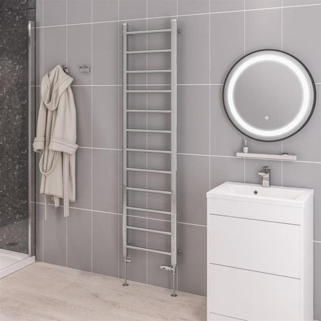 Eastbrook Ladder Rail 1750 x 450 / Electric Only Eastbrook Tuscan Round Heated Towel Rail in Chrome