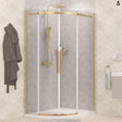 Eastbrook Quadrant Shower Enclosure Eastbrook Corniche 2000 8mm Quadrant Shower Enclosure 900 x 800mm in Brushed Brass