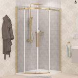 Eastbrook Quadrant Shower Enclosure Eastbrook Corniche 2000 8mm Quadrant Shower Enclosure 900 x 800mm in Brushed Brass