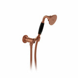 Vado Shower Handset Brushed Brass/Black Booth & Co. Axbridge Single Function Shower Handset with Hose, and Intergrated Outlet and Bracket