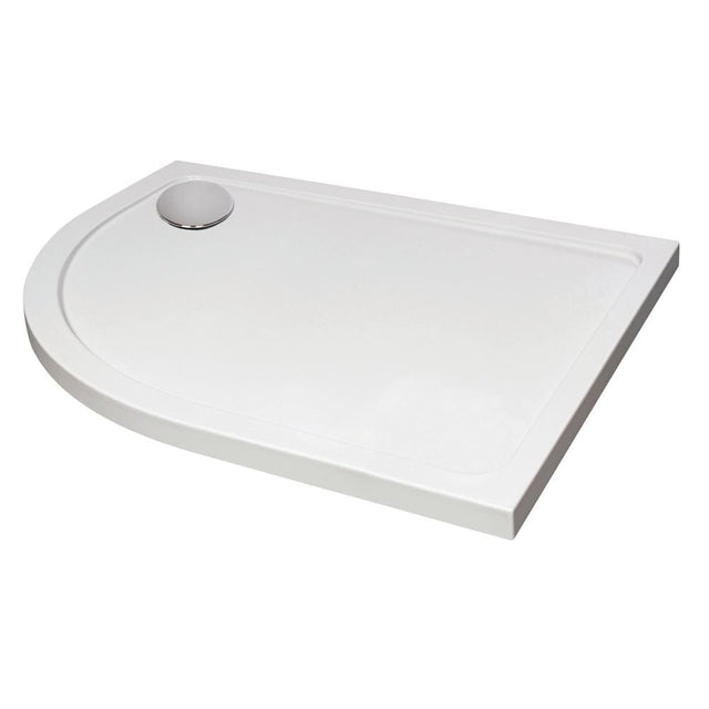 Aquarius Quadrant Shower Tray 900x760mm / Left Hand Aquarius Urbano Offset Quadrant 45mm Stone Resin Shower Tray in White