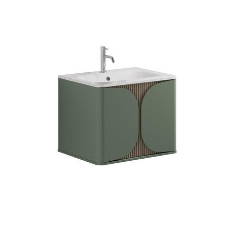 Crosswater Wall Mounted Vanity Unit Crosswater Tambour Wall Mounted 600mm One Drawer Vanity Unit with Basin or Worktop