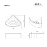 Miller Basket Miller Signature Corner Shower Basket in Matt Black