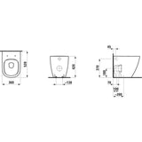 Laufen Back to Wall Toilet Laufen Lua Rimless Back to Wall Toilet with Soft Close Seat