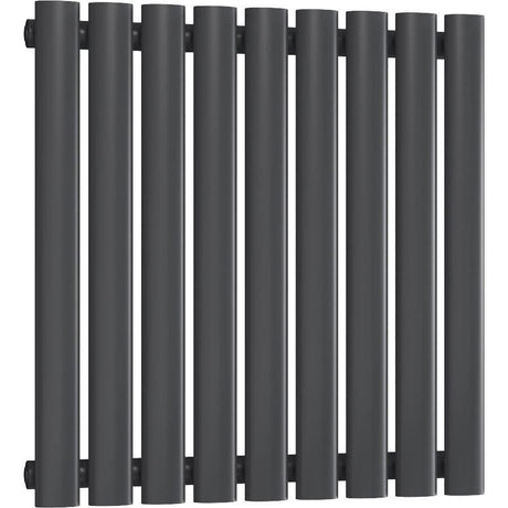 Aquarius Bathrooms Column Radiator 600 x540mm Aquarius Athens Single Horizontal Column Radiator in Anthracite