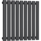 Aquarius Bathrooms Column Radiator Aquarius Athens Single Horizontal Column Radiator in Anthracite