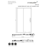 Crosswater Sliding Shower Doors Crosswater Optix 10 Sliding Door 1400mm in Polished Stainless Steel