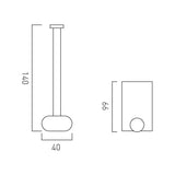 Vado Toilet Roll Holder Vado Photon Spare Toilet Roll Holder in Chrome