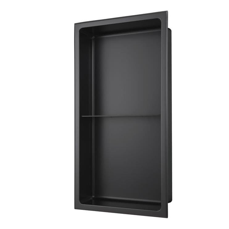 Aquarius Bathrooms Shelf Matt Black / 610 x 305mm Aquarius Shower Niche