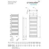 Crosswater Ladder Rail Crosswater MPRO Designer Vertical Towel Radiator in Brushed Brass
