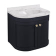 Eastbrook Wall Mounted Vanity Unit Matt Anthracite / White Polymarble Eastbrook Hardwick Traditional 600mm Wall Hung Vanity Unit with Basin
