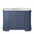 Heritage Floor Standing Vanity Unit Heritage Wilton 1200mm Floor Standing Curved Vanity Unit and Basin Bundle in Maritime Blue