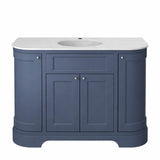 Heritage Floor Standing Vanity Unit Heritage Wilton 1200mm Floor Standing Curved Vanity Unit and Basin Bundle in Maritime Blue