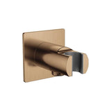 Flova Shower Brackets and Outlets Brushed Bronze Flova Levo Square Wall Outlet Elbow with Handset Holder