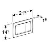 Geberit Flush Plate Geberit Alpha Flush Plate with Square Buttons