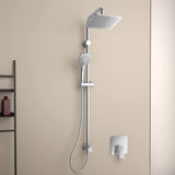 Ideal Standard Shower Riser Rail Ideal Standard IdealRain Riser Rail with Diverter, Square Showerhead and Handset in Chrome