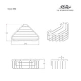 Miller Basket Miller Signature Deep Corner Shower Basket in Chrome