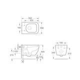 Imex Wall Hung Toilet Imex Essence Wall Hung Toilet with Soft Close Seat