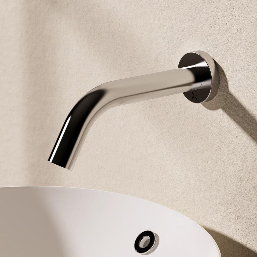Crosswater Infrared Tap Chrome Crosswater MPRO Sensor Wall Mounted 220mm Basin Spout