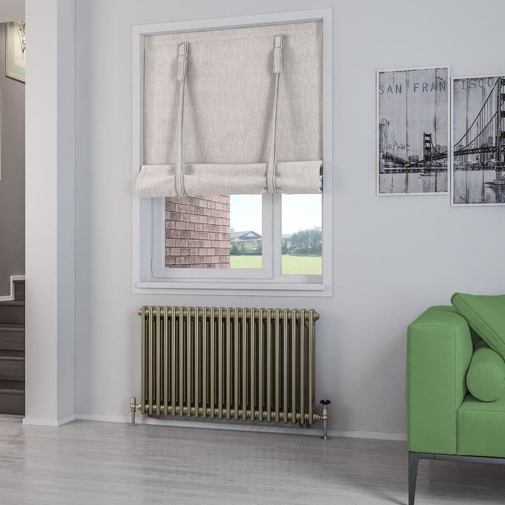Eastbrook Column Radiator 600 x 1010 / Central Heating Eastbrook Rivassa Traditional 2 Column Radiator in Bronze Effect