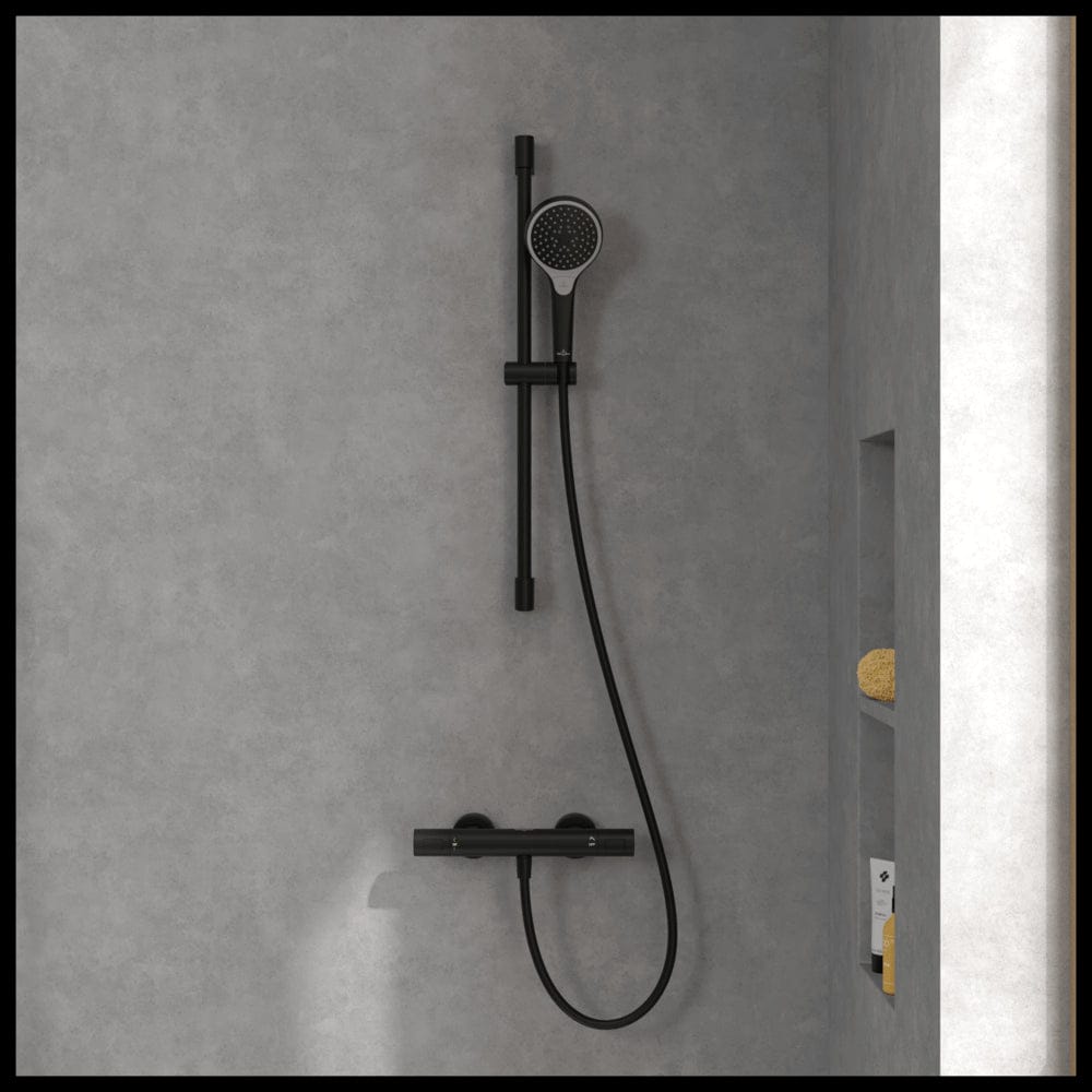 Villeroy & Boch Exposed Shower Valve Villeroy & Boch Universal Thermostatic Round Bar Shower Valve