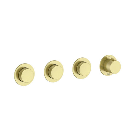 Roca Concealed Shower Set Roca T-Multi Switch Thermostatic Concealed Shower Valve with Rainshower Head, Shower Handset and  Overflow Bath Filler