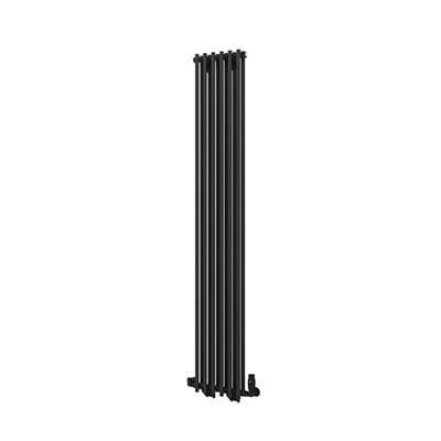 Eastbrook Column Radiator Eastbrook Murano Vertical Designer Radiator in Matt Black