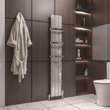 Eastbrook Peretti Straight Vertical Aluminium Radiator in Polished Aluminium