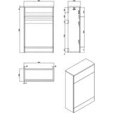Aquarius WC Back To Wall Unit Imex Croma WC Unit - 550mm Wide