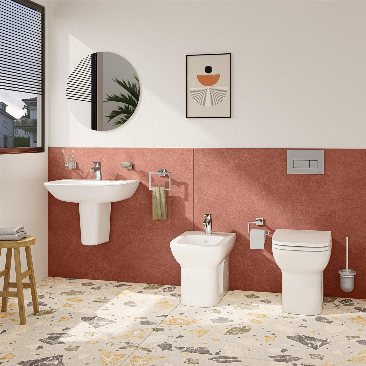 Vitra Back To Wall Toilet VitrA S20 Back to Wall Toilet with Soft Close Seat