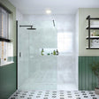Merlyn Wetroom Panel Matt Black / 300mm Merlyn 8mm Wet Room Glass Panel