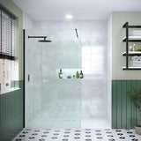 Merlyn Wetroom Panel Matt Black / 300mm Merlyn 8mm Wet Room Glass Panel