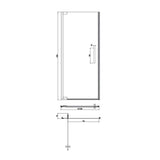 Crosswater Hinged Shower Door Crosswater Asura 8mm Hinged Shower Door