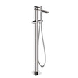 Clearwater Freestanding Bath Filler Chrome Clearwater Varda Floor Standing Bath Shower Mixer with Shower Kit